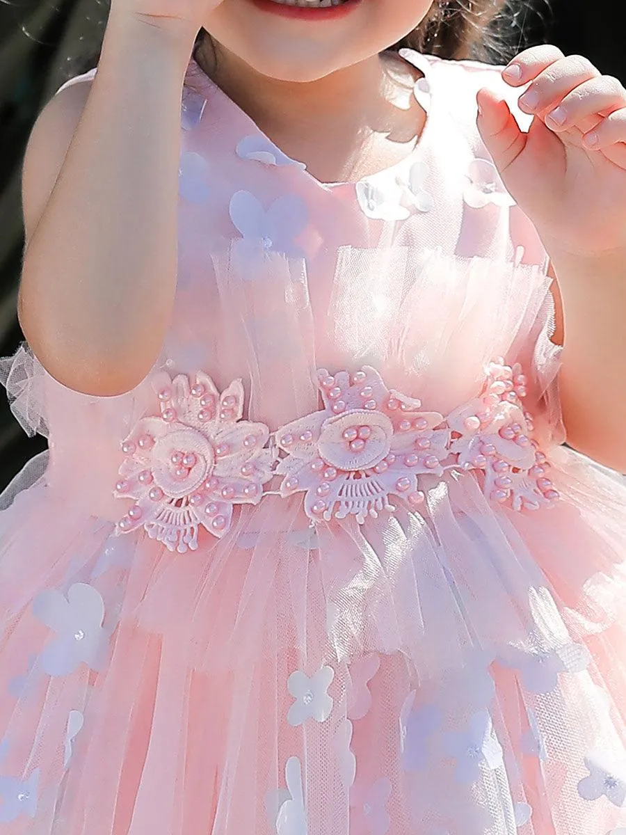 Mesh Flower Baby A-line Princess Dress MKD1013