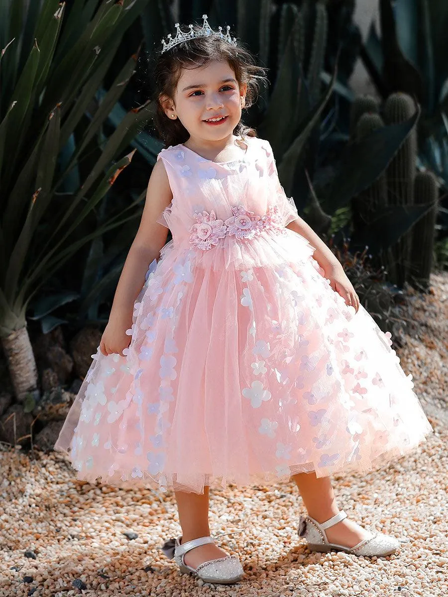 Mesh Flower Baby A-line Princess Dress MKD1013