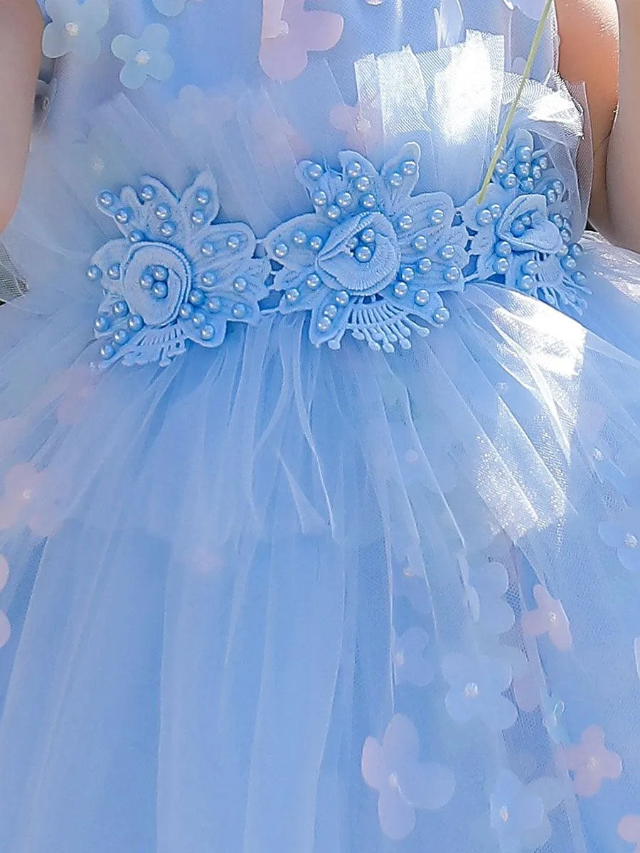 Mesh Flower Baby A-line Princess Dress MKD1013