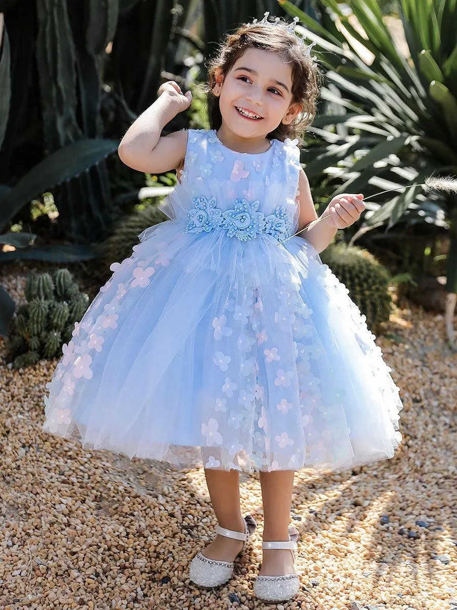 Mesh Flower Baby A-line Princess Dress MKD1013