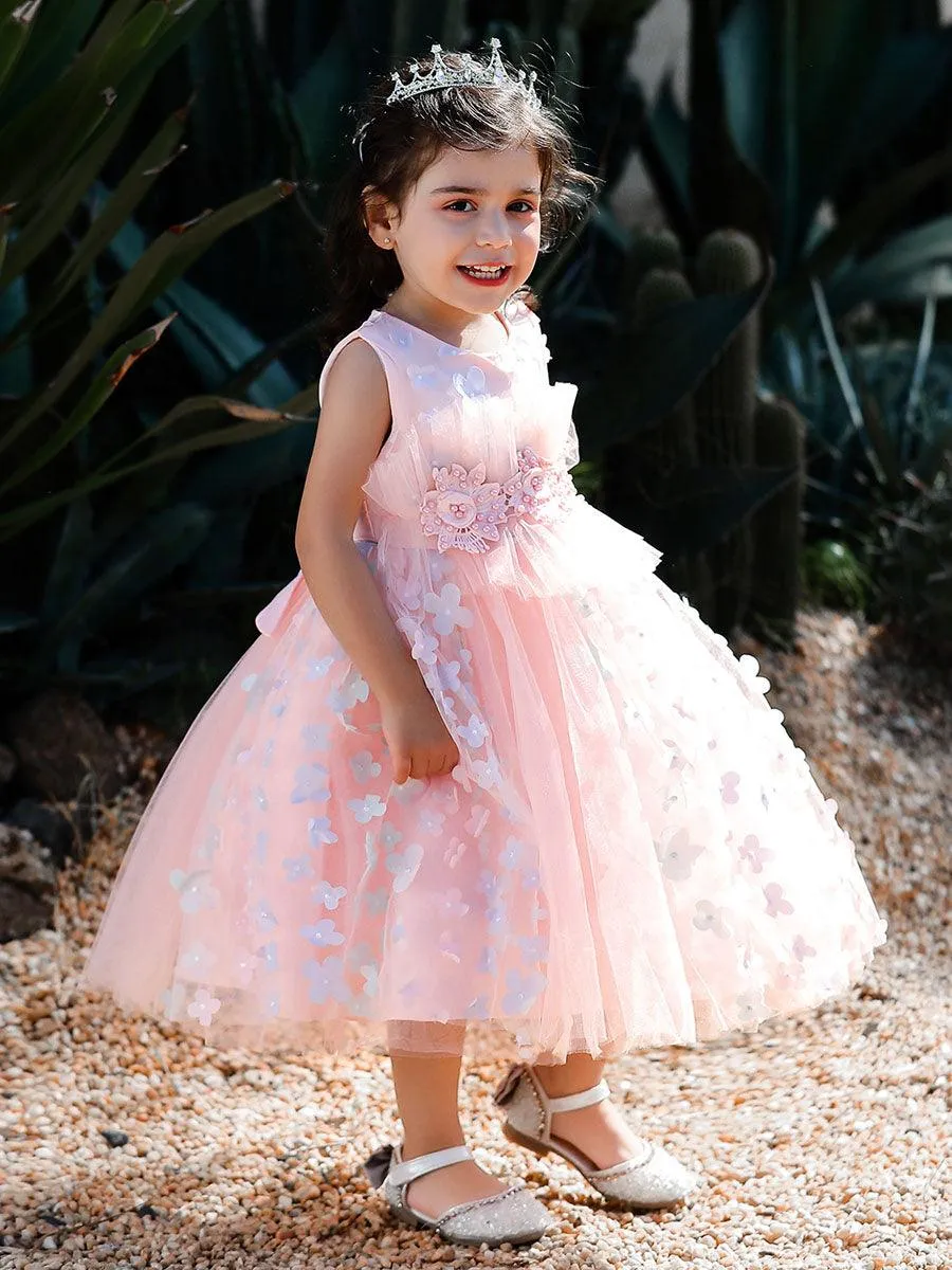 Mesh Flower Baby A-line Princess Dress MKD1013