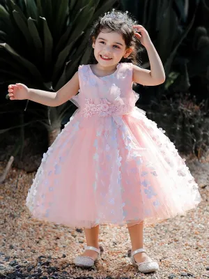 Mesh Flower Baby A-line Princess Dress MKD1013