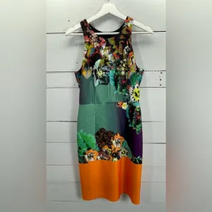 MILLY Tropical Floral Racerback Sheath Dress Size 6
