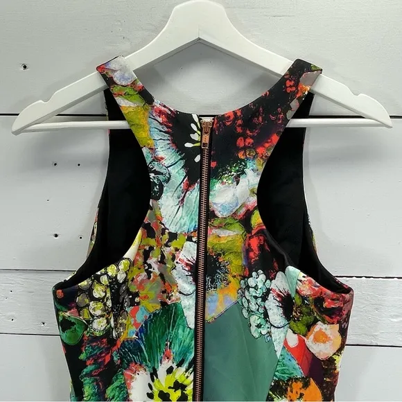 MILLY Tropical Floral Racerback Sheath Dress Size 6