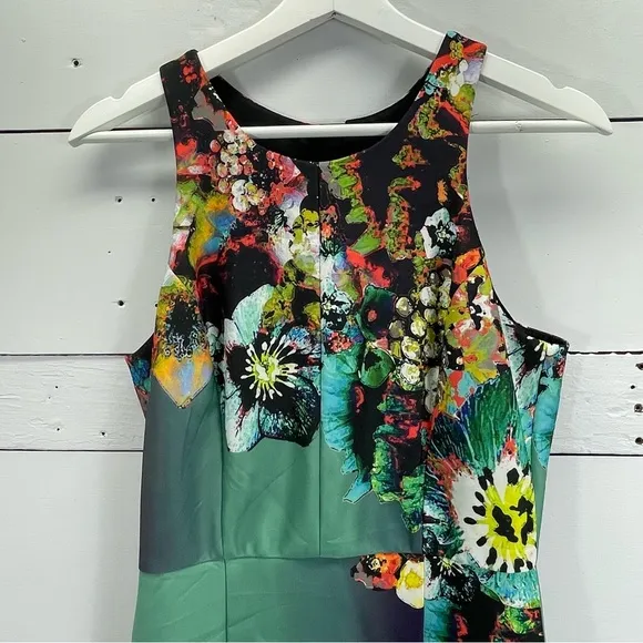 MILLY Tropical Floral Racerback Sheath Dress Size 6