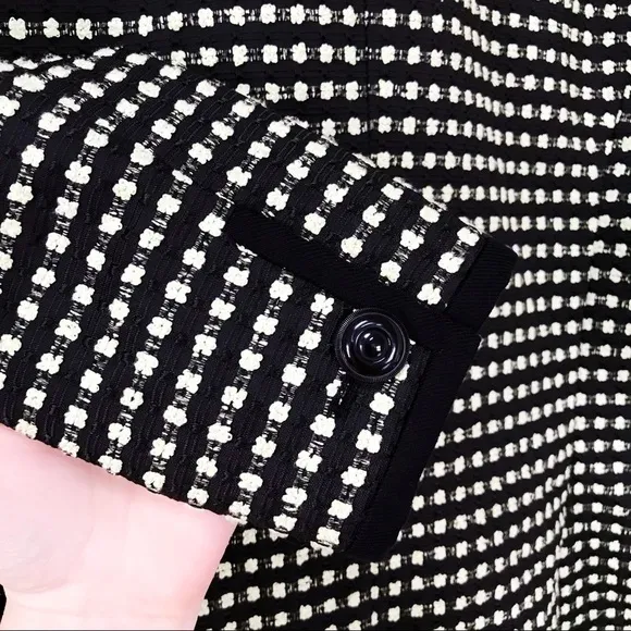 Miss Wu Check Jacquard Jacket Blazer Size 8 EUC