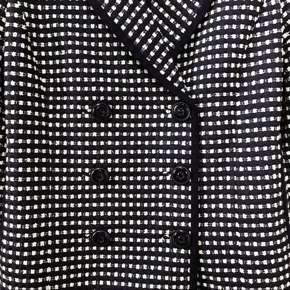 Miss Wu Check Jacquard Jacket Blazer Size 8 EUC