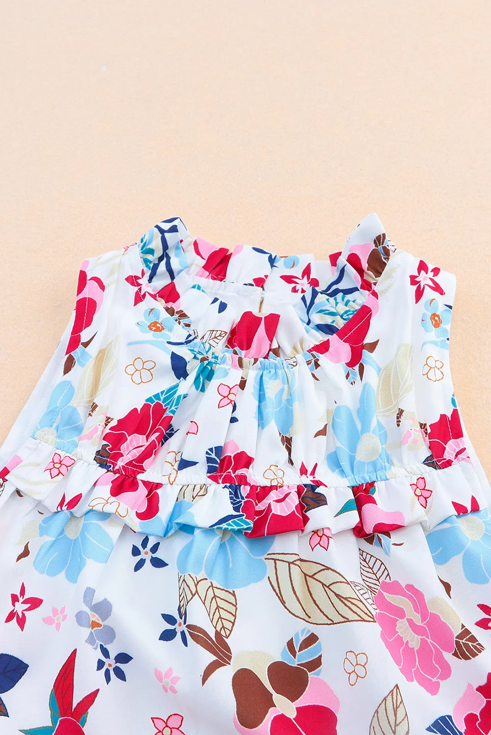 Mock Neck Floral Dress