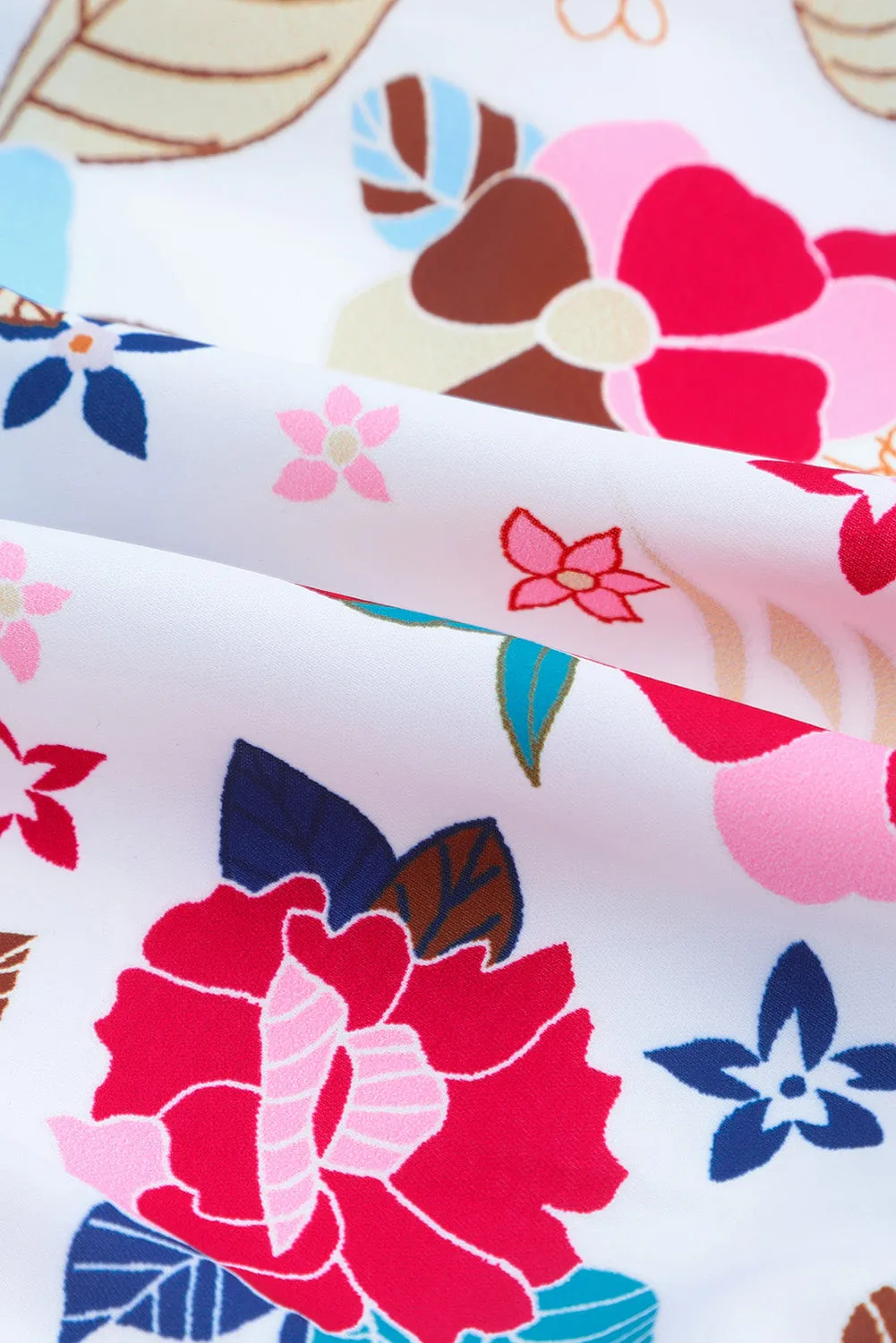 Mock Neck Floral Dress
