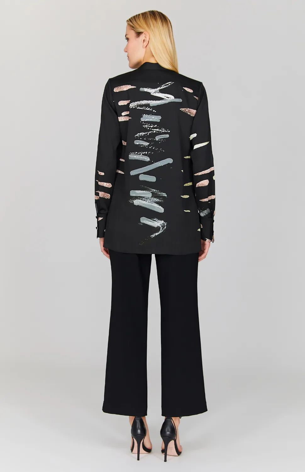 Moonlight Reflection Mandarin Collar Blouse
