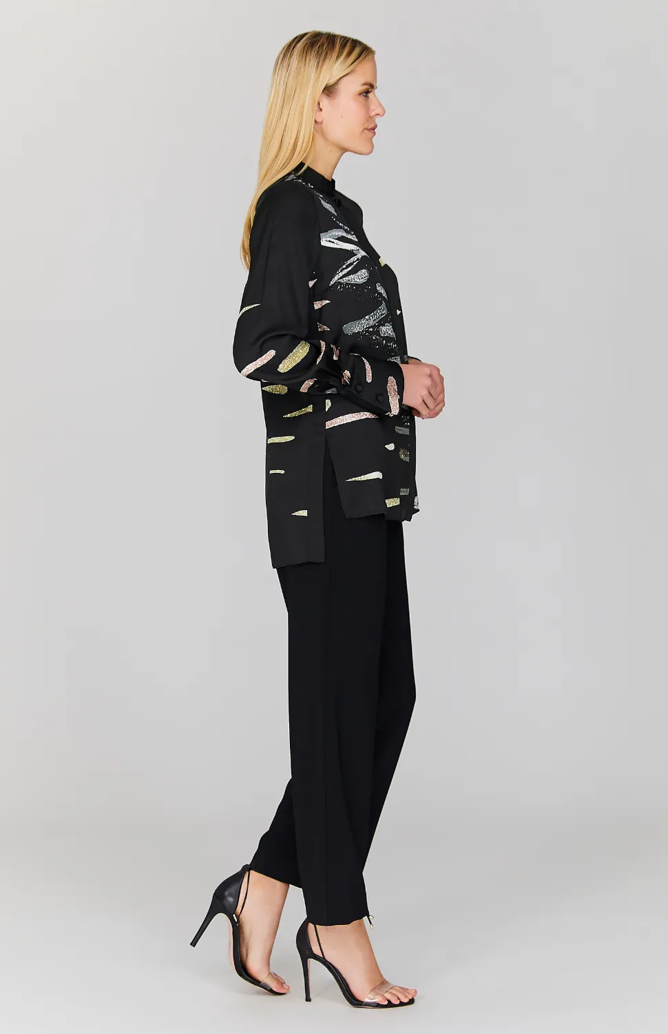 Moonlight Reflection Mandarin Collar Blouse