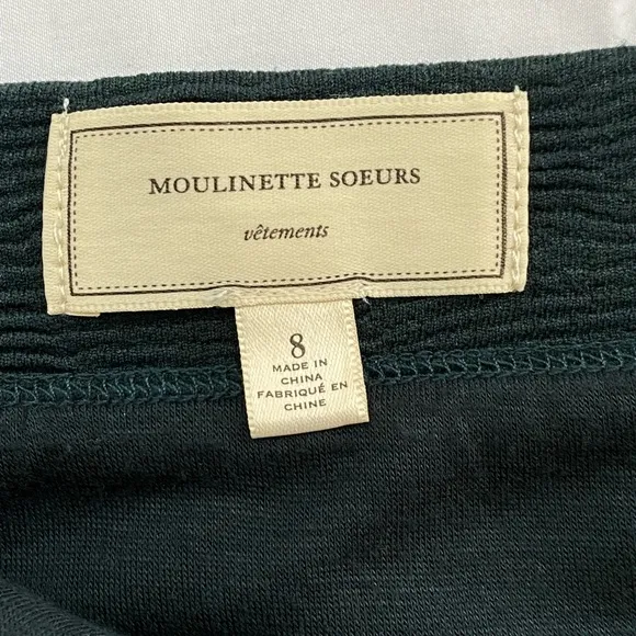Moulinette Souers green and black brocade skirt