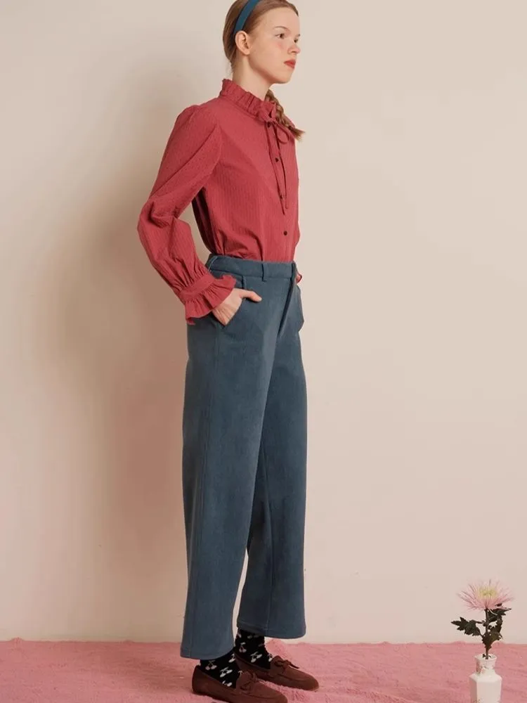 Multicolor Corduroy 9-Minute Straight-Leg Pants