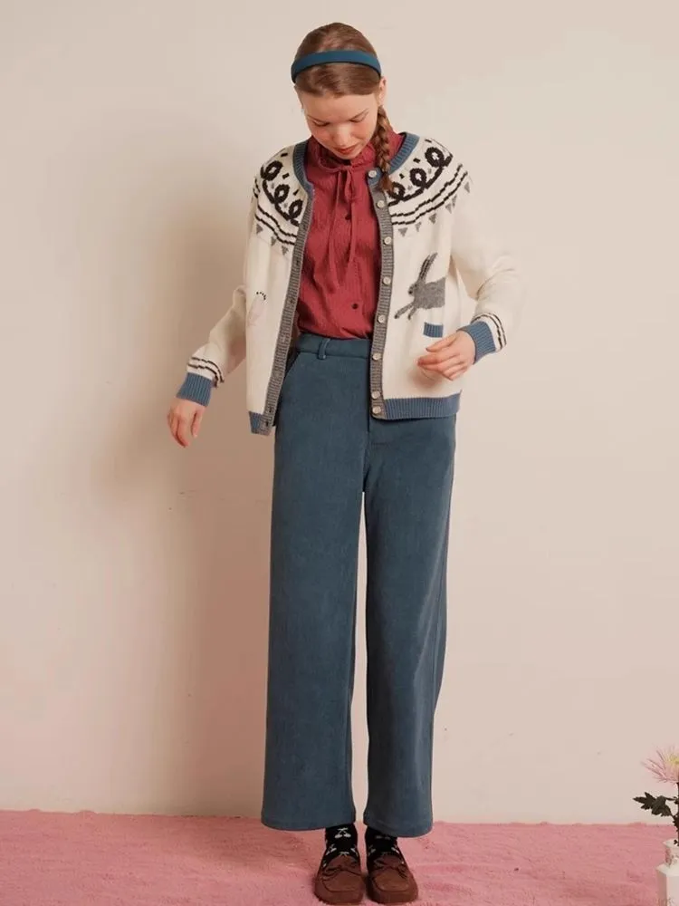 Multicolor Corduroy 9-Minute Straight-Leg Pants