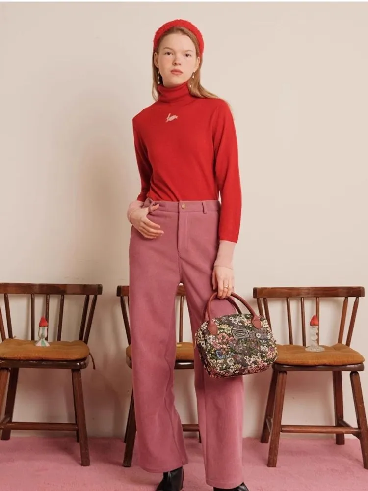 Multicolor Corduroy 9-Minute Straight-Leg Pants