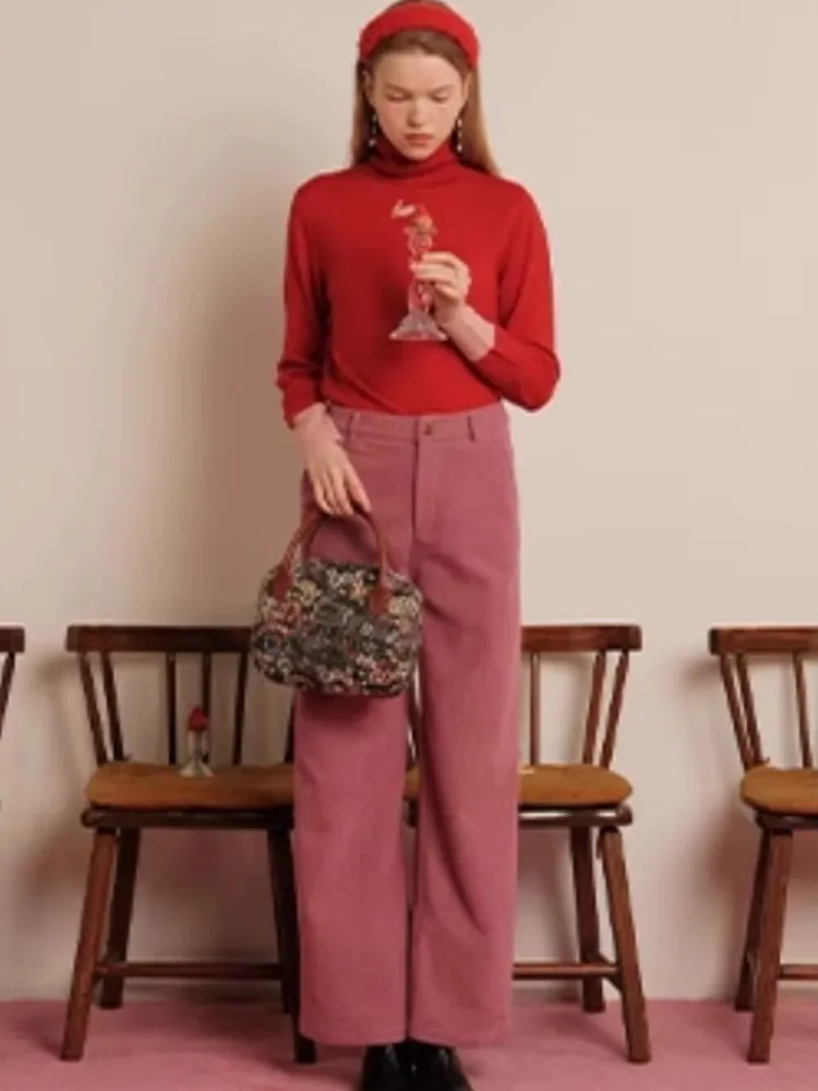 Multicolor Corduroy 9-Minute Straight-Leg Pants