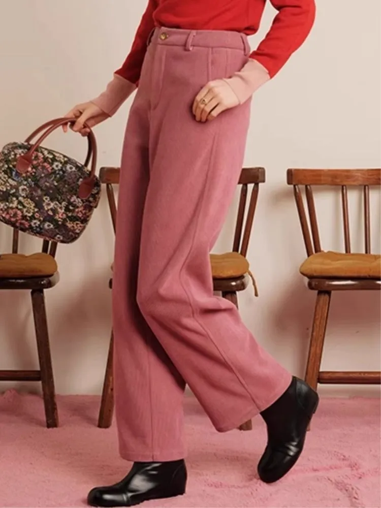 Multicolor Corduroy 9-Minute Straight-Leg Pants