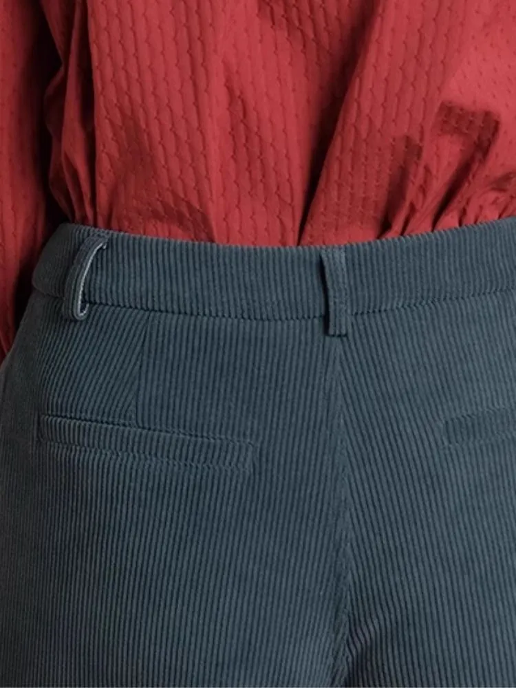 Multicolor Corduroy 9-Minute Straight-Leg Pants