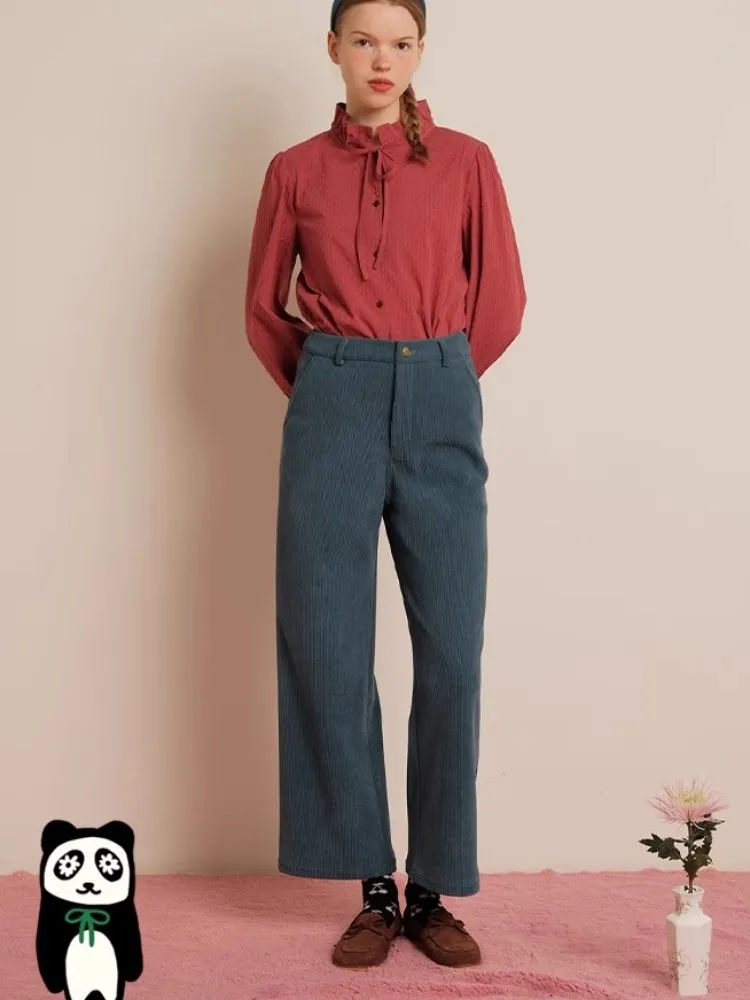 Multicolor Corduroy 9-Minute Straight-Leg Pants