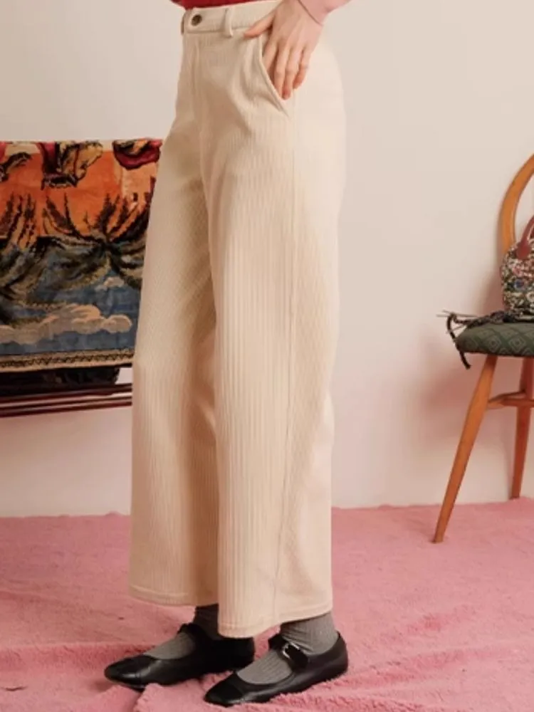 Multicolor Corduroy 9-Minute Straight-Leg Pants
