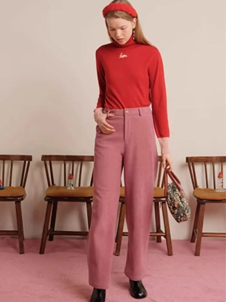 Multicolor Corduroy 9-Minute Straight-Leg Pants