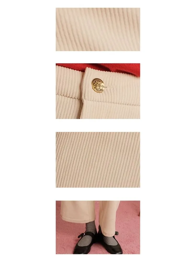 Multicolor Corduroy 9-Minute Straight-Leg Pants