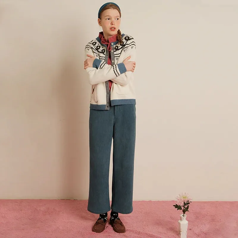 Multicolor Corduroy 9-Minute Straight-Leg Pants