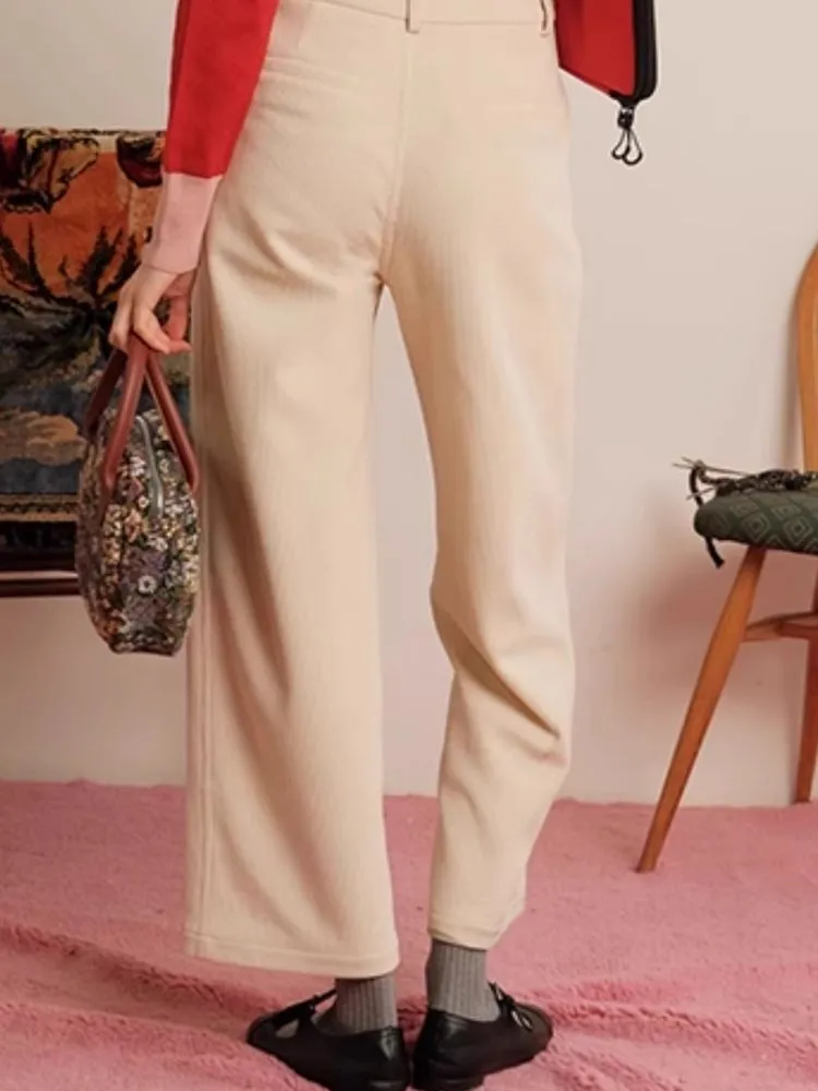 Multicolor Corduroy 9-Minute Straight-Leg Pants