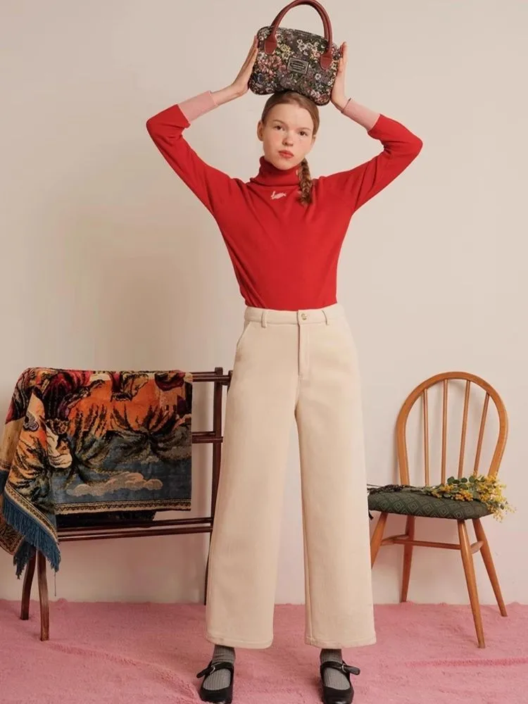 Multicolor Corduroy 9-Minute Straight-Leg Pants