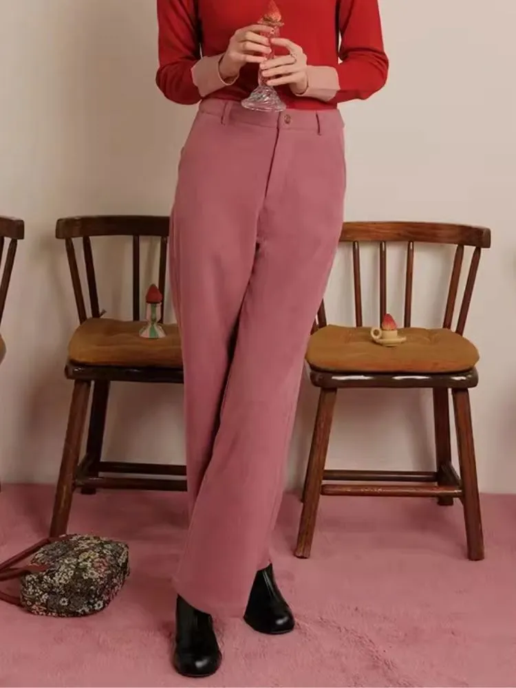 Multicolor Corduroy 9-Minute Straight-Leg Pants