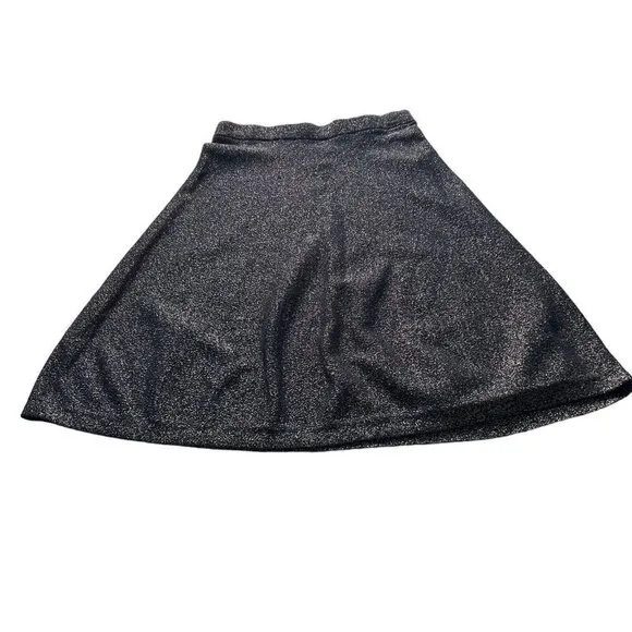 Nanette by Nanette Lepore Black Gold Shimmer A-Line Knee Length Skirt Size XS