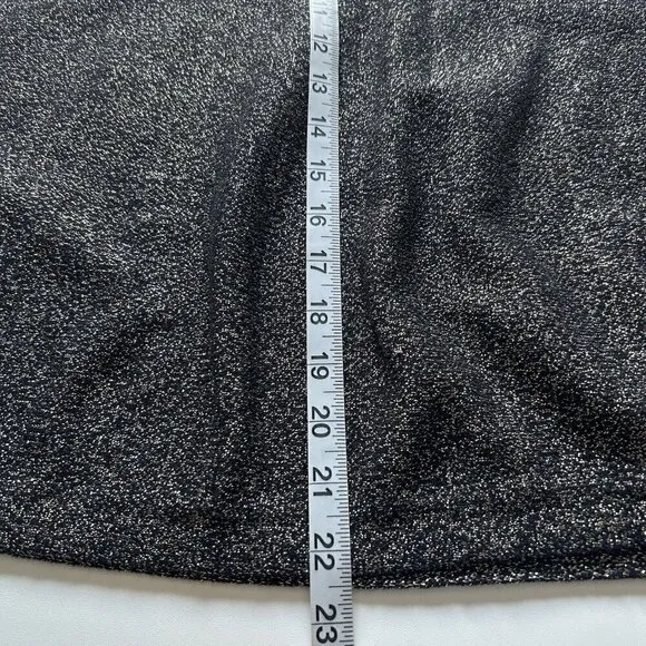 Nanette by Nanette Lepore Black Gold Shimmer A-Line Knee Length Skirt Size XS