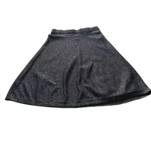 Nanette by Nanette Lepore Black Gold Shimmer A-Line Knee Length Skirt Size XS