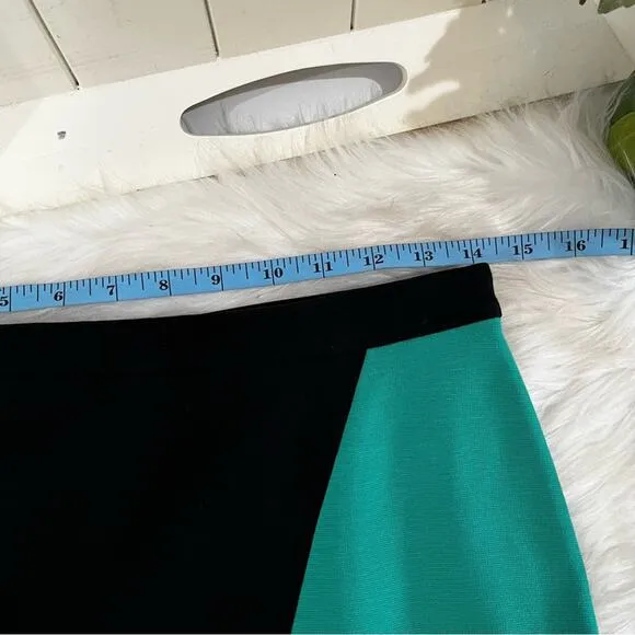 NEW Ann Taylor Career Colorblock Ponte Knit Tailored Classic Knee Skirt 0P NWT