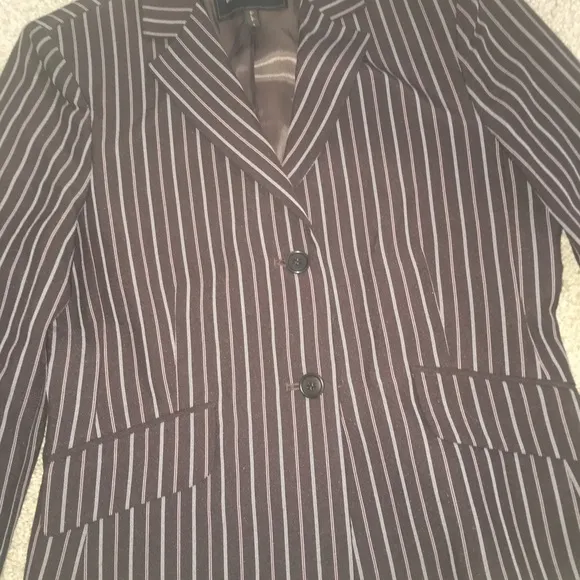 New BCBG Brown Striped Jacket Blazer Small