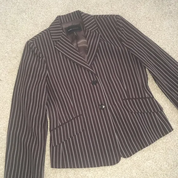New BCBG Brown Striped Jacket Blazer Small
