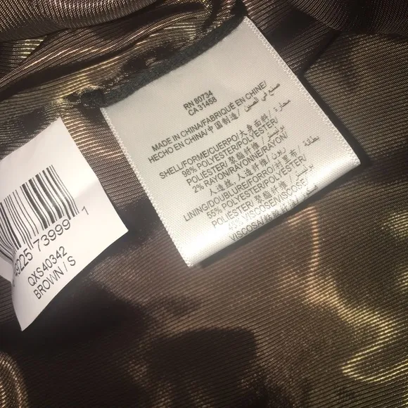 New BCBG Brown Striped Jacket Blazer Small