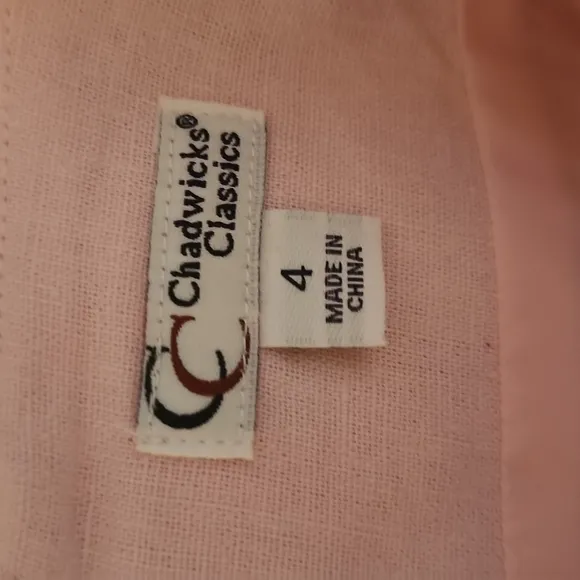NEW - Chadwicks pink sheath linen dress