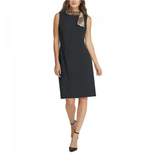 New DKNY Womens Animal Tie Neck Sheath Dress. DD9G1835-NEW 10