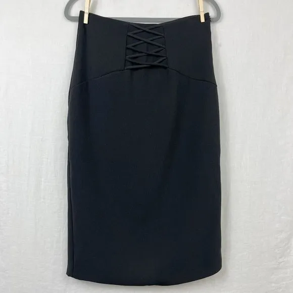 NEW Do Be High Waist Midi Pencil Skirt Womens L Professional Minimalist Office