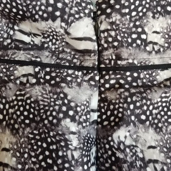 NEW J. Crew Zip Mini Pencil Skirt in Feather Abstract Speckled Print Size 2