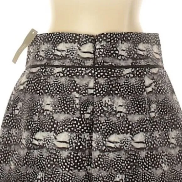 NEW J. Crew Zip Mini Pencil Skirt in Feather Abstract Speckled Print Size 2
