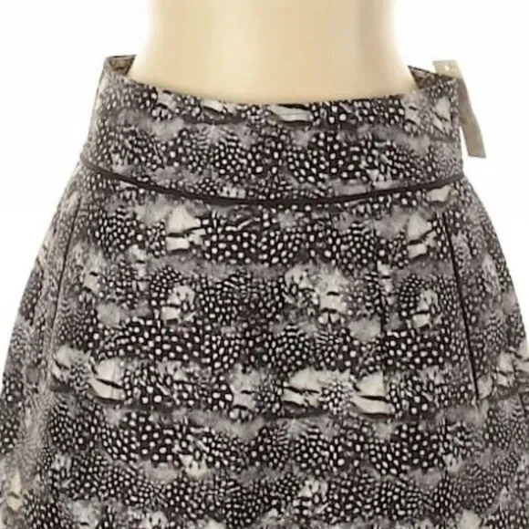NEW J. Crew Zip Mini Pencil Skirt in Feather Abstract Speckled Print Size 2