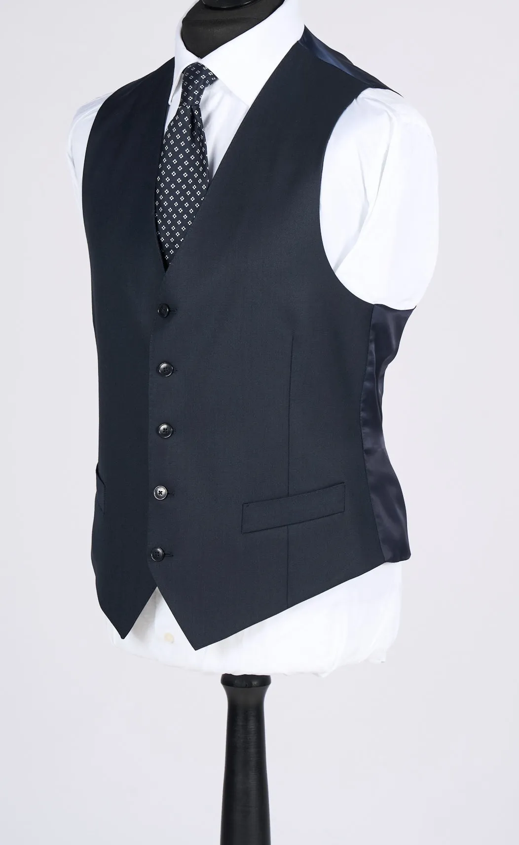 New SUITREVIEW Elmhurst Midnight Navy Pure Wool Super 120s Suit - Size 36S, 40R, 44R (Other Sizes Made To Order)
