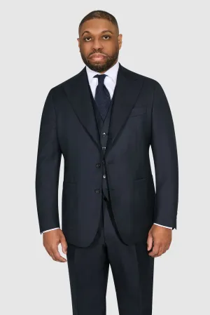 New SUITREVIEW Elmhurst Midnight Navy Pure Wool Super 120s Suit - Size 36S, 40R, 44R (Other Sizes Made To Order)