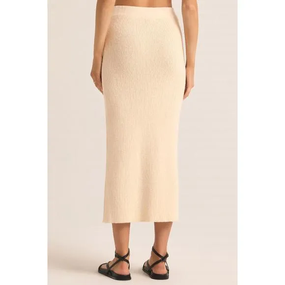 NEW Z SUPPLY avni sweater midi skirt in oat milk