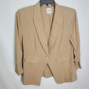 Nic Zoe Central Park Organic Linen Blend Blazer Size 10