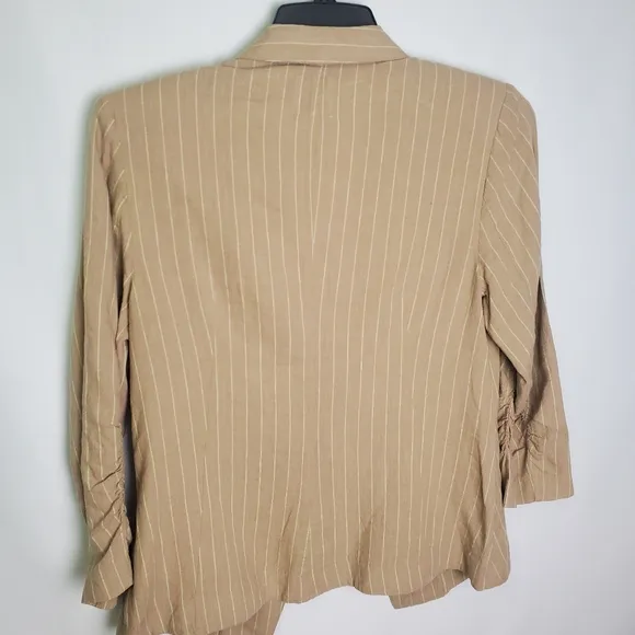 Nic Zoe Central Park Organic Linen Blend Blazer Size 10