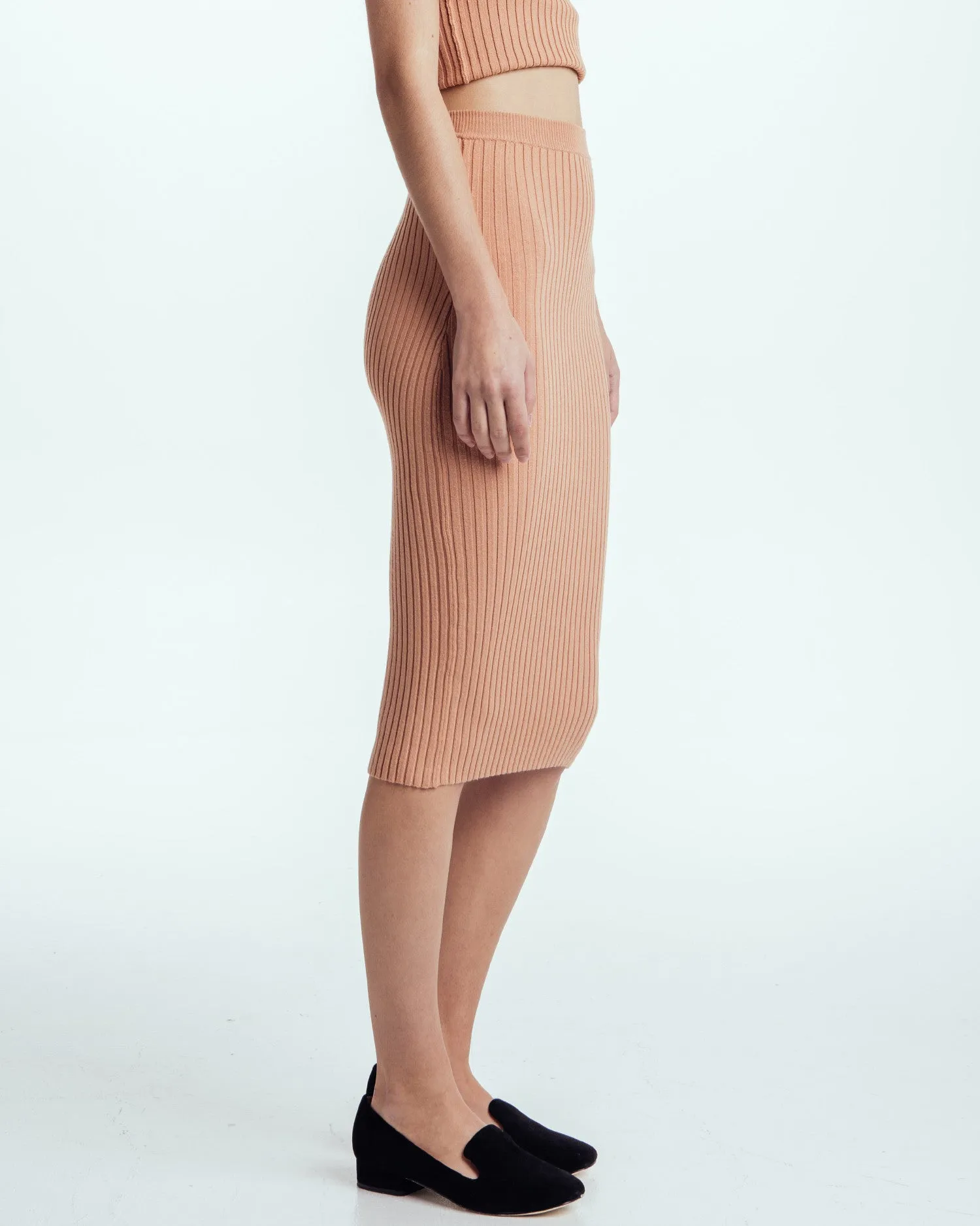 Nonna knit skirt in Bandaid
