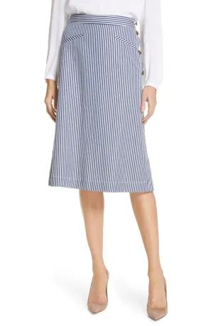 Nordstrom Signature Stripe Cotton Blend Skirt, Sz 18! Retails $249 